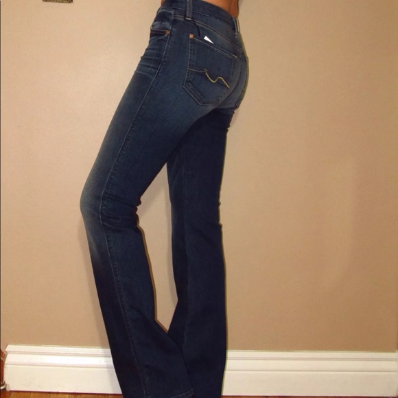 🆕 For All Mankind High Waist Bootcut Karah Jeans Y2K Vintage Medium Dark Wsh 26 - Picture 6 of 8